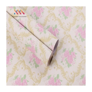 Commercio all'ingrosso della fabbrica 45cm di larghezza PVC carta da parati moderna autoadesiva fiore impermeabile Anti-statica carta da parete a prova di umidità adesivo - Product Image 1
