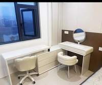Coiffeuse tout-en-un personnalisée, bureau d'ordinateur, coiffeuse minimaliste pour chambre, armoire de rangement d'angle, coiffeuse de chevet 2-en-1