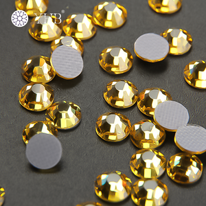 平背热熔强力胶水水钻散装批发浅色托帕石热熔水钻 - Product Image 2