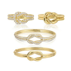 Gemnel Elegant 925 Sterling <b>Silver</b> Tiny Knot <b>Ring</b> for Women Minimalist Infinity Band Jewelry <b>Set</b> Gift - Product Image 1