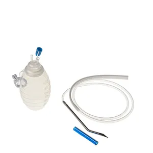 Kit de sistema de drenaje quirúrgico para heridas, tubo de drenaje perforado redondo de 400ml