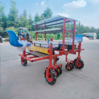 Machine à semer et repiquer les légumes agricoles, entraînée par la prise de force d'un tracteur 40 CV, boîte de vitesses, 2 rangs, pour oignons, piments, tomates