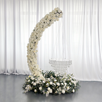 Nouvelles décorations de scène de mariage de 2,1 m, accessoires, support floral, décoration de gâteau, ornements de table de mariage en extérieur