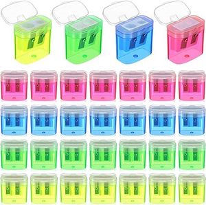 Văn Phòng Phẩm Và Trường Học Nguồn Cung Cấp Đôi Lỗ Bút Chì Mài Cho Trẻ Em Số Lượng Lớn Bán Bốn Màu Sắc Với Hộp Biểu Tượng Tùy Chỉnh In - Product Image 1