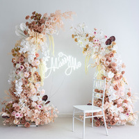 Arche de mariage en forme de bois de cerf, art floral de style européen, fleurs artificielles pour hôtel, fête d'anniversaire, demande en mariage, cérémonie