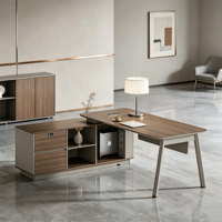 Bureau de direction de niveau E0, ensemble bureau et chaise de bureau moderne et simple, grand bureau de direction, bureau de gestionnaire, bureau de superviseur, bureau de président