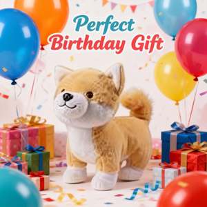 Nouveau jouet en peluche pour chien réaliste rechargeable par USB, jouet électronique interactif en coton PP rempli, vernis UV, peluche super douce pour enfants et bébés - Product Image 5