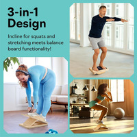 Planche d'Étirement Inclinée en Bois Professionnelle pour Gymnastique, 5 Positions Réglables, Portable, pour Étirement des Pieds et des Mollets, Vente en Gros