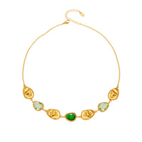Nouveau Collier Ras du Cou Européen et Américain Transfrontalier en Résine Transparente Multiforme Goutte d'Eau, Sportif, Élégant et Léger