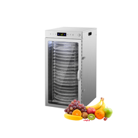 Déshydrateur Alimentaire Commercial et Domestique Rotatif en Acier Inoxydable de 20 Plateaux, à Écran Tactile, pour Fruits et Légumes