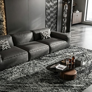 Sofá Moderno Minimalista de Tela de Tres Plazas con Respaldo Acolchado, Brazos Acolchados y Patas de Madera, Mueble Tapizado para Sala de Estar - Product Image 5