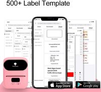 Printer Label Harga Kode QR Phomemo M110 203dpi Nirkabel Portabel Printer Stiker Thermal Langsung untuk iOS Android