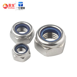 Tuerca de brida hexagonal de acero inoxidable 304, tuerca de bloqueo de nailon hexagonal DIN982, venta directa de fábrica - Product Image 3