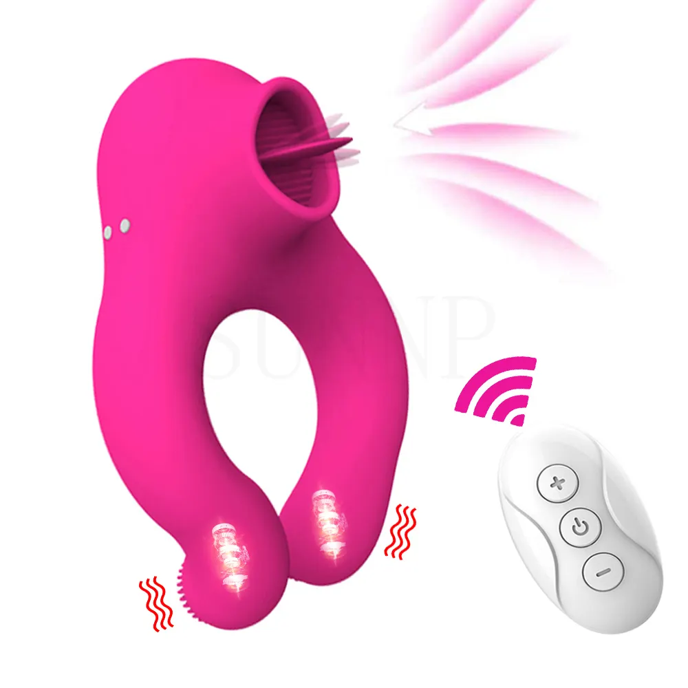 Free Custom Box - Clit Stimulator Cock Sleeve Ring Vibrator Chastity Wireless Remote Control Dildo Penis Rings Sex Toys