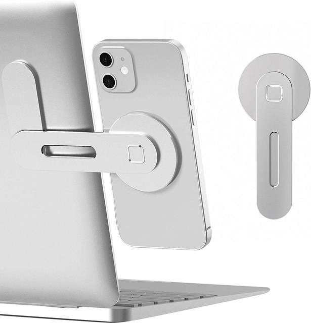 Adjustable Aluminum Phone Monitor Side Mount for Portable Foldable Computer Expansion Bracket Magnetic Phone Home Desk
