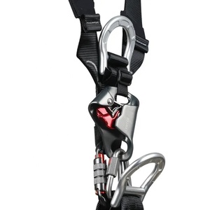 CGLX-Harnais de sécurité noir à cinq points pour spéléologie, escalade, rappel, équipement de protection contre les chutes et de sauvetage - Product Image 4