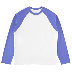 Custom High Quality Heat-Transfer Printed Heavy Anti-Wrinkle Solid <b>Men's</b> Long Sleeve 320GSM Cotton Casual T-<b>Shirt</b> - Product Image 2