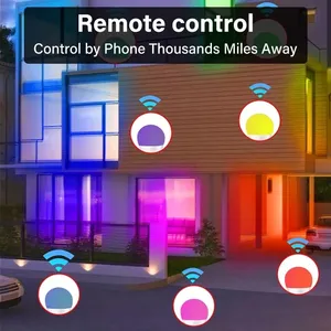 Tuya App bóng đèn thông minh, wifi thông minh dẫn bóng đèn làm việc với Alexa, Google nhà, Dimmable E26 nhiều màu 2700k-6500K rgbww,