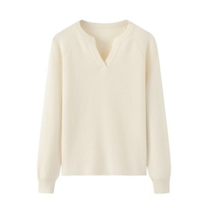 OEM Women 100% Pure Cashmere <strong>Sweaters</strong> <strong>Factory</strong> Custom V-neck <strong>Knit</strong> Warm Winter Real Cashmere Pullover - Product Image 3