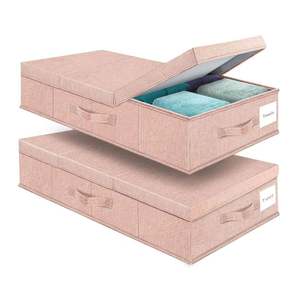 Contenedor de Almacenamiento Grande Debajo de la Cama para Ropa con 3 Asas, Organizador de Cajones Apilable para Mantas y Ropa - Product Image 4