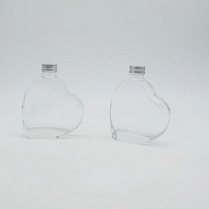 Reciclable único especial amor en forma de <span class=keywords><strong>corazón</strong></span> 180ml 6oz vidrio transparente deseando botella de vino botella de jugo de café frío con caja de regalo - Product Image 6