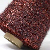 Fil fantaisie scintillant en plumes et sequins doux et moelleux pour la confection de chapeaux, écharpes et garnitures de vêtements