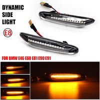 Feux de position latéraux dynamiques automatiques de LED pour BMW E81 E82 E88 E90 E91 E92 E93 E60 E61 E83 E84 ampoule d'indicateur d'écoulement de clignotant