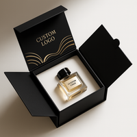 Boîte cadeau magnétique avec logo personnalisable Emballage de parfum Boîte en carton biodégradable à double porte pour encre de soja FSC Liner Sponge White