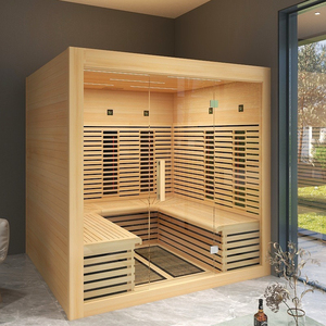 Saunas de Hemlock para 5 Personas V Health, Sauna de Infrarrojos Lejanos con Salida de Fábrica - Product Image 1