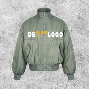 เสื้อโค้ทนักบินผ้าฝ้ายผ้ายีนส์วินเทจสำหรับผู้ชายเสื้อแจ็กเก็ตกันหนาวแบบหลวมทรงสั้นมีฉนวนกันความร้อนด้านหน้า - Product Image 3