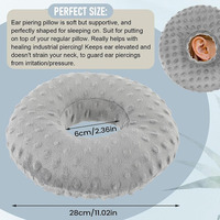 Coussin ergonomique en forme de donut pour dormeurs latéraux, doux et confortable, pour la récupération après une piercing, autres fonctions de coussin et de positionnement