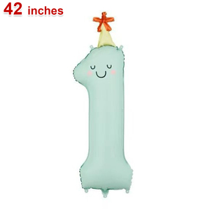 Globo de Número Gigante de 42 Pulgadas con Diseño de Animales de Safari para Decoración de Centro de Mesa en Fiestas de Cumpleaños - Product Image 5