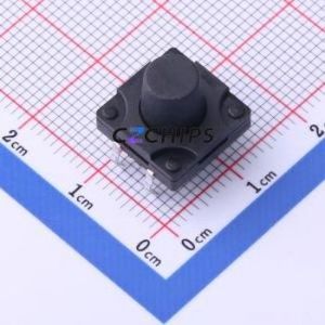 TS-KG10D-BB95F Tactile Switch Through hole Component THT,12x12mm Switch Single Pole Single Throw Round Button 2.5N Through Hole - Product Image 1