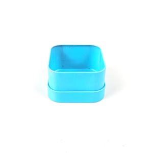 Boîte en métal rectangulaire personnalisée, boîte en métal bleu uni pour bonbons, chocolat, thé - Product Image 4