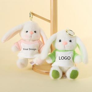 Portachiavi Promozionali con Coniglietto dalle Orecchie Morbide all'Ingrosso con Logo Personalizzato per Regalo di Pasqua - Product Image 2