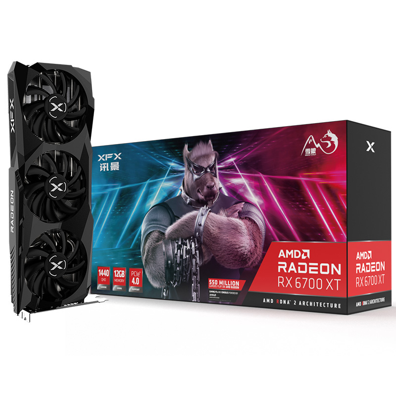 XFX RX 6700XT 12GB Snow Wolf Graphic Card - Cheapest Option