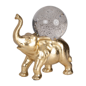 Statuetta di Elefante con Sfera di Cristallo, Scultura Decorativa per Casa, Sfera di Vetro per Soggiorno, Scaffale, Ufficio, Bagno - Product Image 2