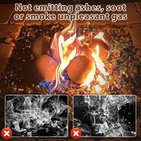 Boules de feu en céramique beige de haute qualité de 2 pouces, résistantes au feu, écologiques, pour foyers intérieurs/extérieurs, cheminées, camping