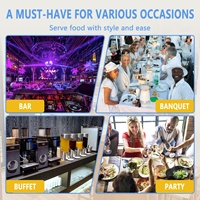 YITIAN Dubai Food Restaurant Unique 16 litres en acier inoxydable presse-agrumes distributeur froid deux cylindres 2 réservoirs distributeur de boissons