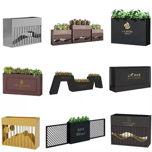 Grand <span class=keywords><strong>pot</strong></span> de fleurs <span class=keywords><strong>suspendu</strong></span> rectangulaire <span class=keywords><strong>en</strong></span> aluminium personnalisé pour jardin extérieur décoratif nouvelle maison ensemble de plantes de pépinière supports - Product Image 3