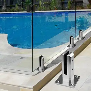 Vortex Excellent View In Stock Stainless 316 2205 Square Frameless Glass Spigot Balustrade Glass Railing