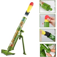 Vente chaude de mortiers à balles molles, lance-roquettes jouet, jeu de tir Bazooka pour enfants, catapulte acousto-optique de simulation, jouets d'extérieur