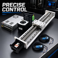 Kit DIY CNC Axe XYZ avec module linéaire, table coulissante, actionneur à vis à billes, contrôleur et alimentation, moteur pas à pas Nema 23