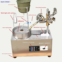 Machine de polissage et de facettage de pierres précieuses multifonctionnelle en acier inoxydable de marque VK, 110V/220V, avec contrôle de vitesse et bol vibrant