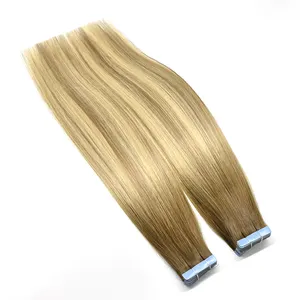 Qingdao haiyi Hair Last Long Cuticle Aligned Double Drawn Balayage Color Tape In Hair Extension