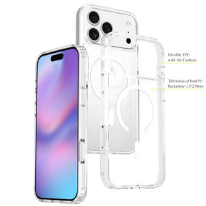 Clear Scratch-Resistant 2-in-1 Phone Case for iPhone 17 Series Factory Direct Shockproof Magnetic Cover Bulk Supply - Product Image 3
