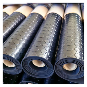 Rouleaux de feuille de caoutchouc à motif de pièce de monnaie de haute qualité Carreaux de sol de garage Tapis de sol en caoutchouc pour atelier intérieur pour fourgons cargo - Product Image 1