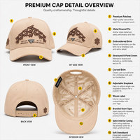 Topi Baseball 5 Panel Snapback Berbahan Katun dengan Klip Visor Logam Emas Berhias Rhinestone OEM ODM dan Logo Kustom