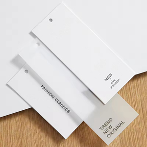 고급 의류 태그 블랙 코팅 두꺼운 스윙 티켓 의류 행잉 태그 중앙 접힘 인쇄 포함 - Product Image 4