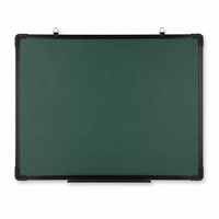 Tableau noir mural vert avec cadre en aluminium noir, tableau d'écriture magnétique pour salle de classe, bureau, école, maison